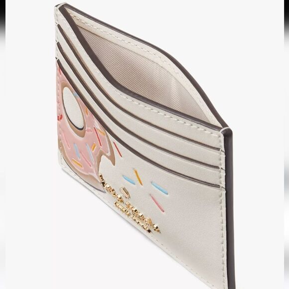 Coffee Break Donut Small Slim Card Holder - Picture 2 of 4